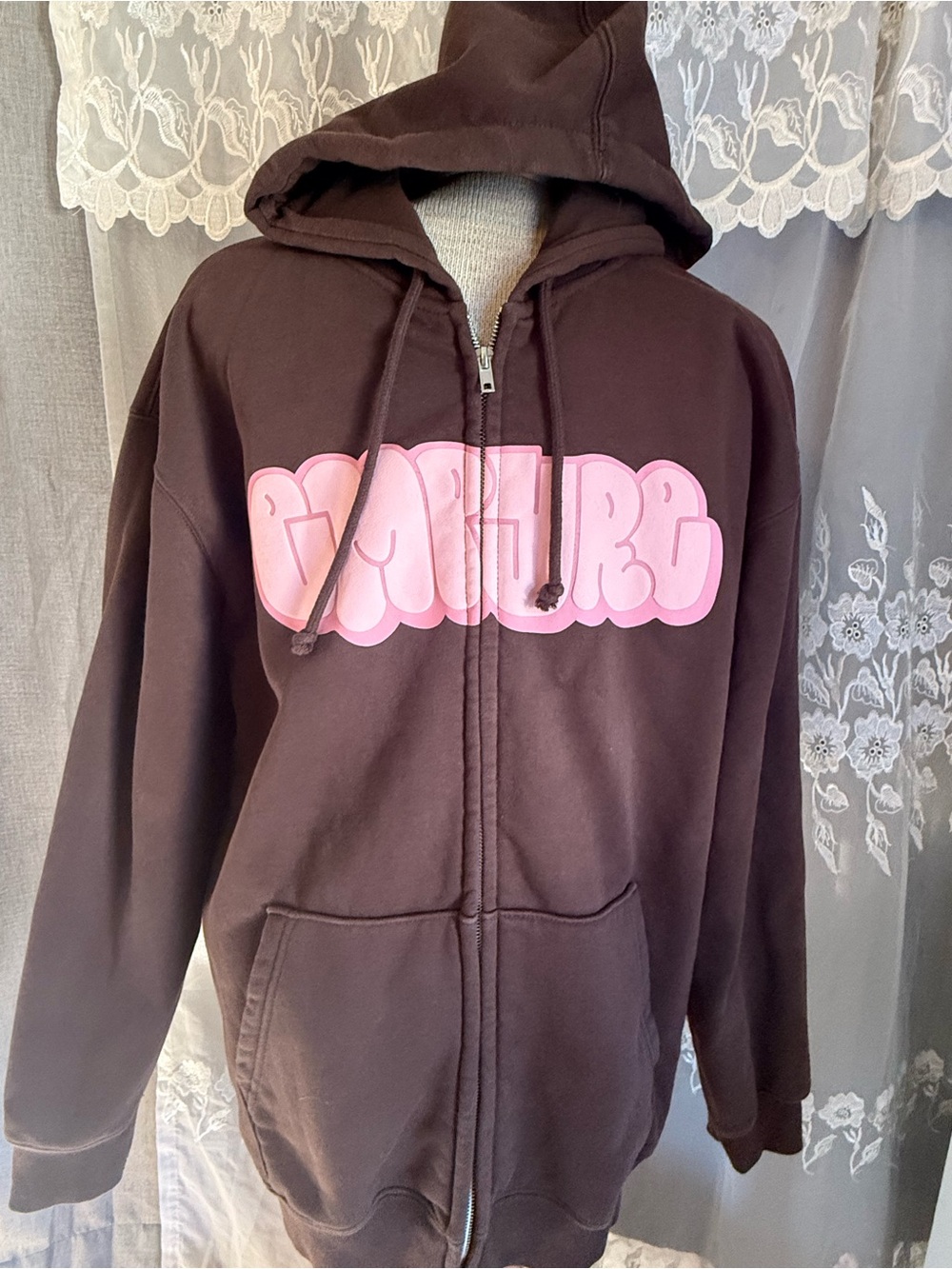 Men’s Empyre Yolked Brown Zip Hoodie